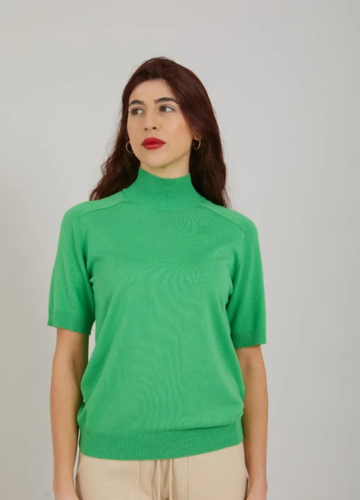 CC HEART ELLA TURTLENECK TEE Knitwear CCH2149 Green 408