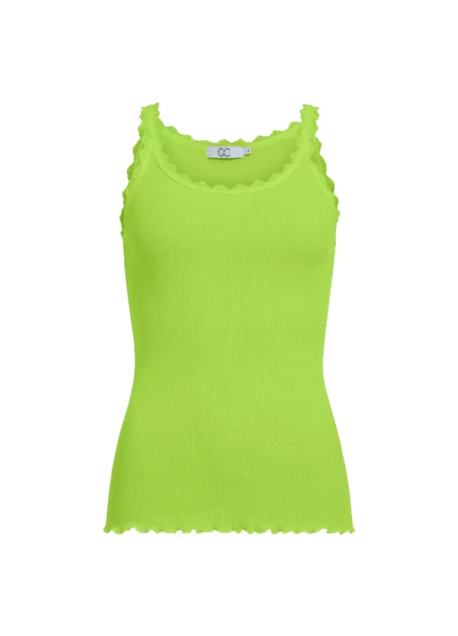 CC HEART SILK LACE CAMISOLE Strap Top CCH1002 Flashy green