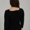 TOP W. SQUARED NECK Knitwear 231 2116 Black 100 6 1292x1795