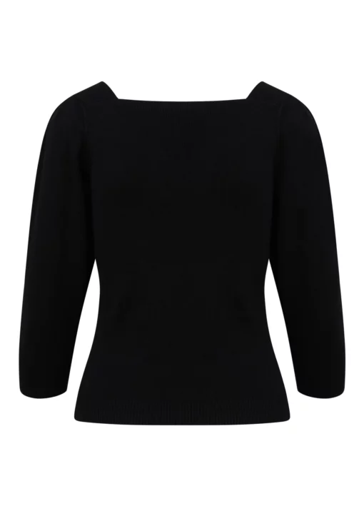 TOP W. SQUARED NECK Knitwear 231 2116 Black 100