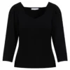 TOP W. SQUARED NECK Knitwear 231 2116 Black 100 1200x