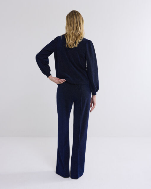 Summum 4s2714 pants lurex jersy bonded royal blue - Afbeelding 5