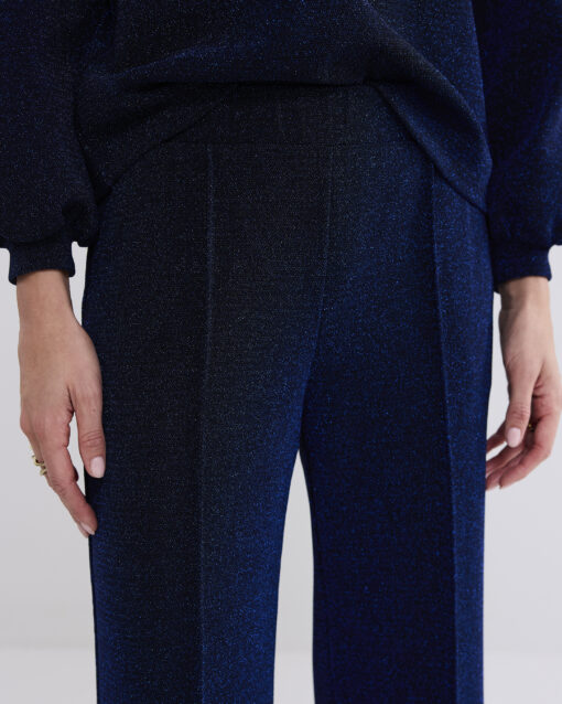 Summum 4s2714 pants lurex jersy bonded royal blue - Afbeelding 4