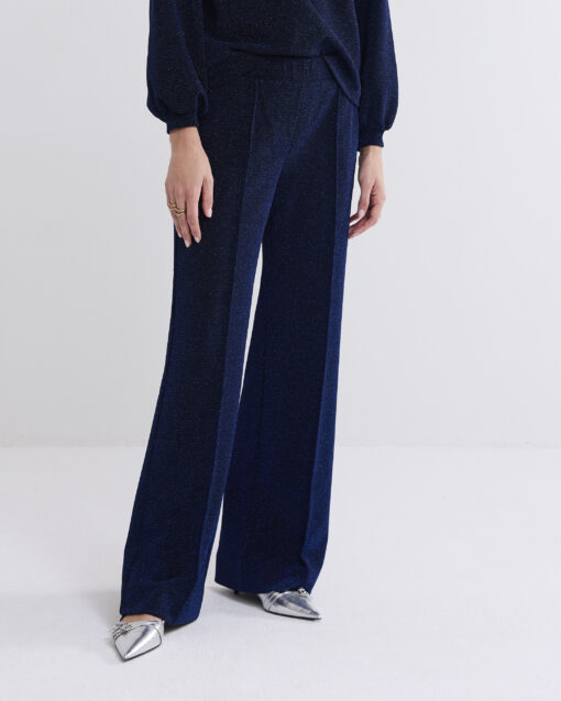 Summum 4s2714 pants lurex jersy bonded royal blue - Afbeelding 3