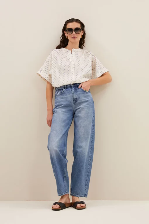 By-Bar Alex dots blouse kingsblue - Afbeelding 4