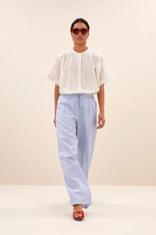 By-Bar Alex dots blouse kingsblue - Afbeelding 7