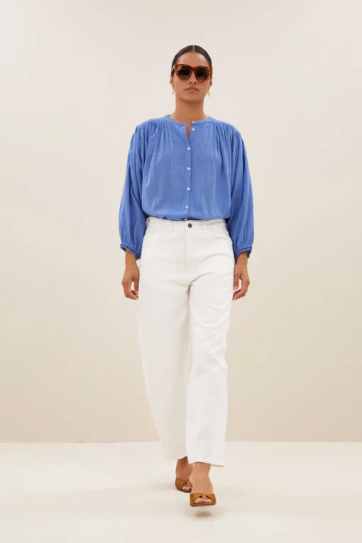By-Bar Becky athia blouse sapphire blue
