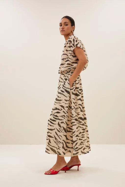 By-Bar Amie zebra blouse sand zebra print - Afbeelding 6