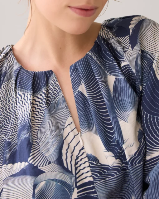 Summum 2s3237 Top two tone print navy noir - Afbeelding 5