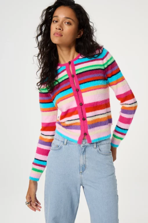 Fabienne Chapot Henry cardigan multi stripe - Afbeelding 5