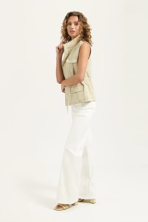 Florez Ana flared pocket off white