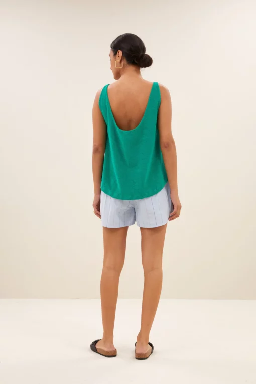 By-Bar Kid slub singlet green lake - Afbeelding 4