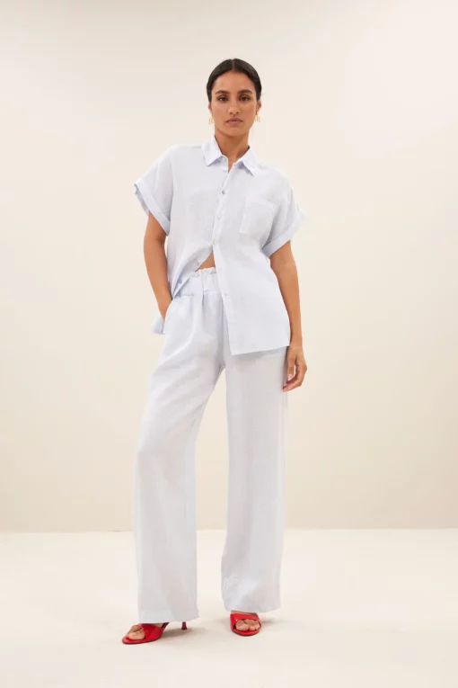 By-Bar Rose linnen blouse skyway