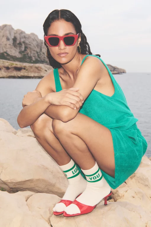By-Bar Kid slub shorts green lake - Afbeelding 3