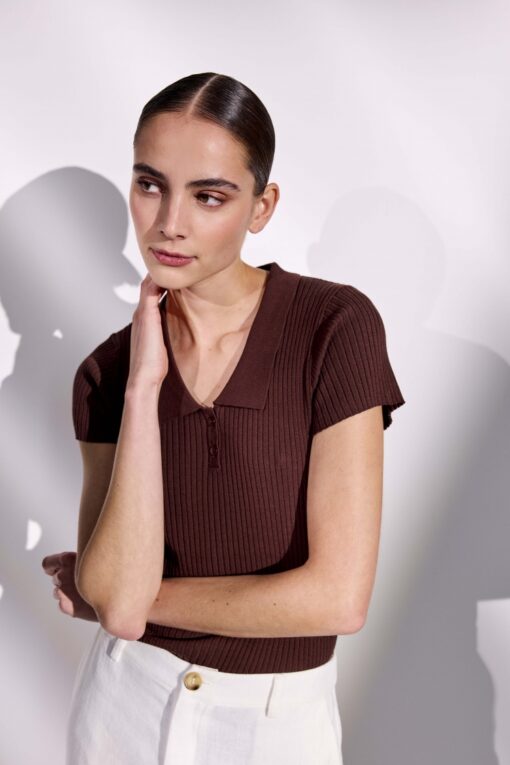 JcSophie Hillary top chocolate