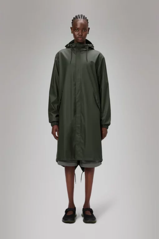 Rains Fishtail parka W3 green - Afbeelding 4