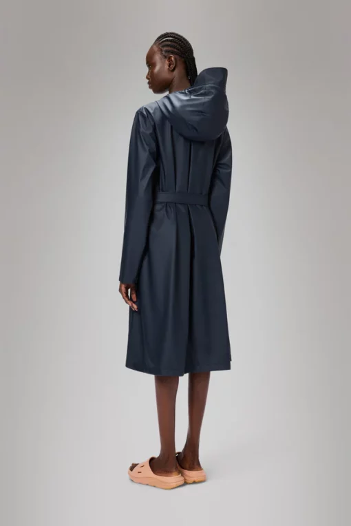 Rains A-line longer W jacket W3 navy - Afbeelding 3