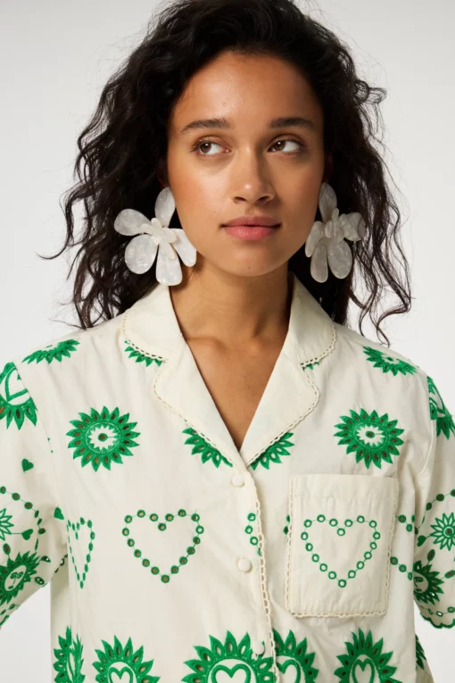 Fabienne Chapot Brielle Blouse cosy white uni - Afbeelding 4