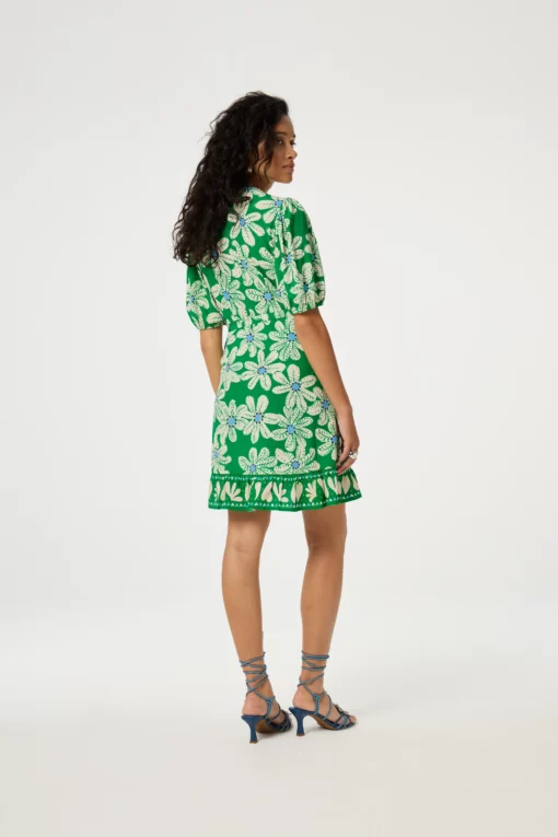 Fabienne Chapot Ariel Dress green glow pool blue bali palms - Afbeelding 4