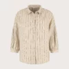 Lester Blouse Natural Stripe Front