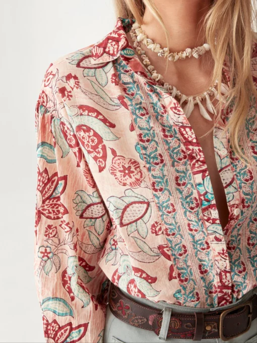 Maison Hotel Tito tropicana shrimp blouse - Afbeelding 5