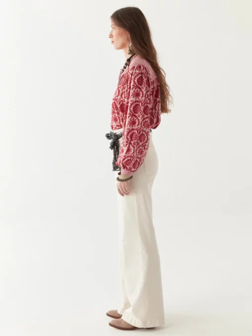 Maison Hotel Leandra flamingo grooves blouse hot pink - Afbeelding 5