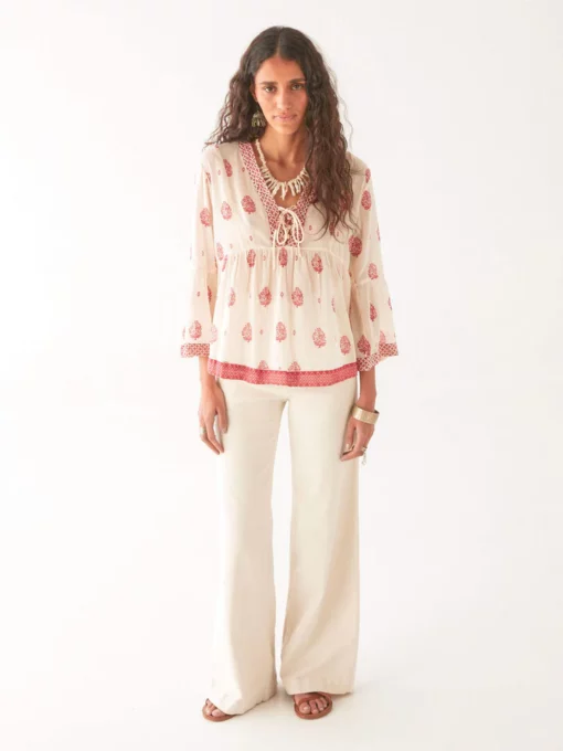 Maison Hotel Delphine indian fragola panna blouse