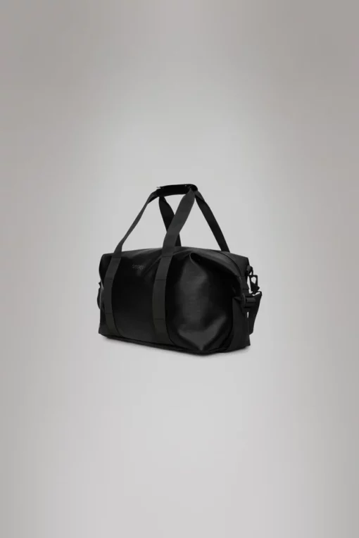 Rains Hilo weekend bag small W3 black grain - Afbeelding 3