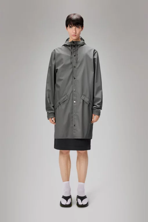 Rains Long jacket W3 grey - Afbeelding 4