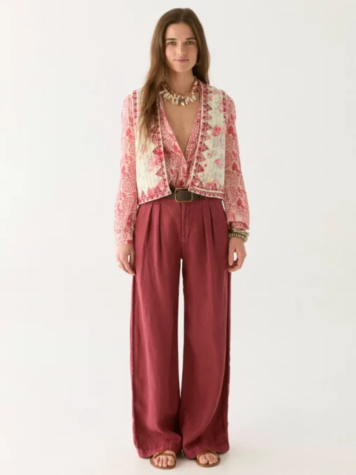 Maison Hotel Dylan peonia blouse pink martini - Afbeelding 4