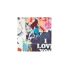 iki i love you Single face square shaped scarf TW2044 i love you 1 540x