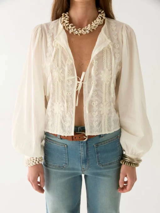 Maison Hotel Ludovica lord byron blouse pearl - Afbeelding 8