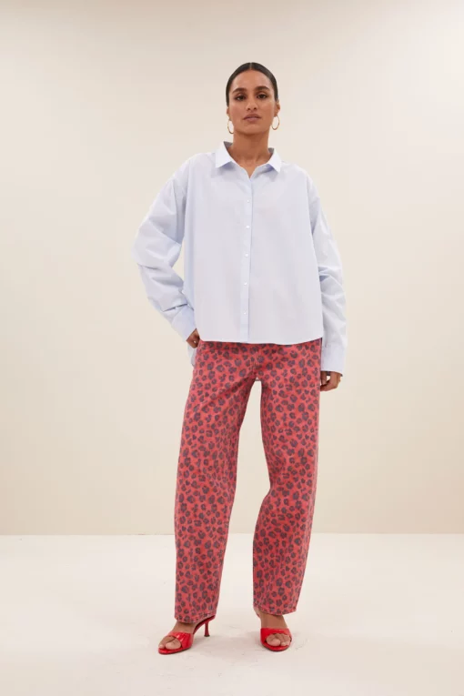 By-Bar Flo Chambray blouse light blue - Afbeelding 7