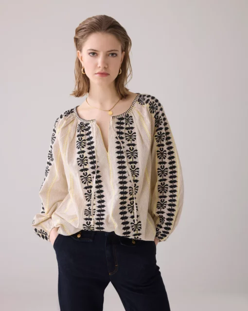 Summum  2s3257 longsleeve top mimosa stripe - Afbeelding 6