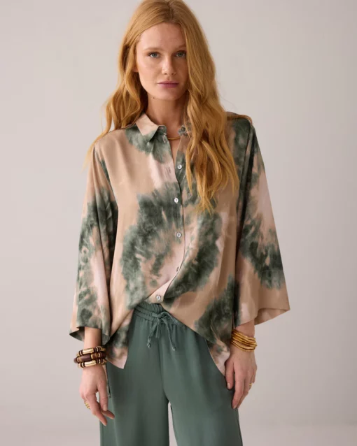 Summum OB 2s3317 blouse tie dye print multicolour - Afbeelding 6