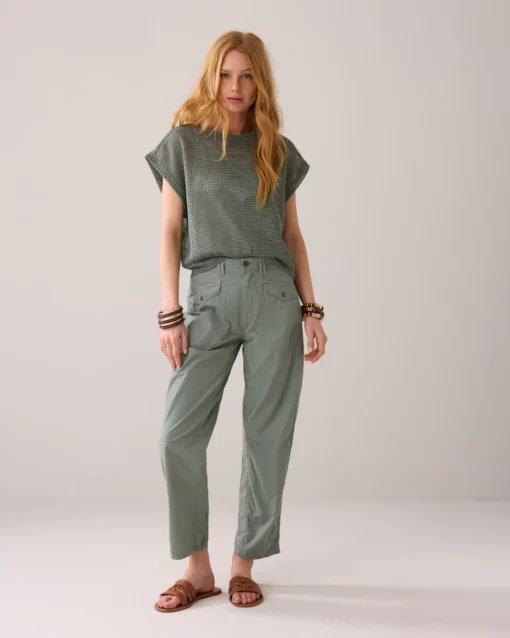 Summum OB 3s5142 oversized top gauze sea glass