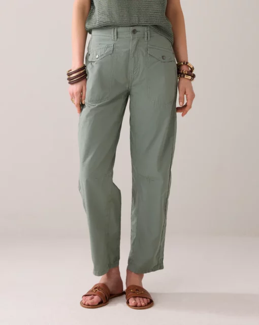 Summum OB 4s2798 cocoon pants summer plain weave sea glass - Afbeelding 4