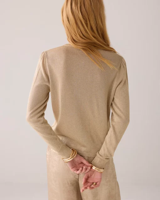 Summum OB 7s7919 cardigan lurex knit sesame - Afbeelding 6