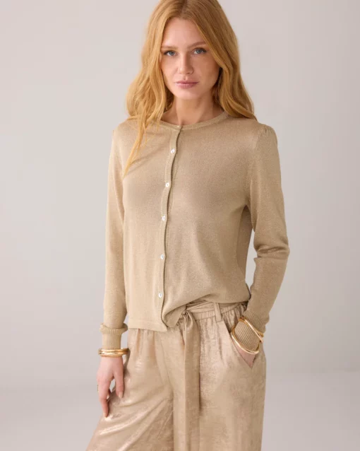 Summum OB 7s7919 cardigan lurex knit sesame - Afbeelding 5