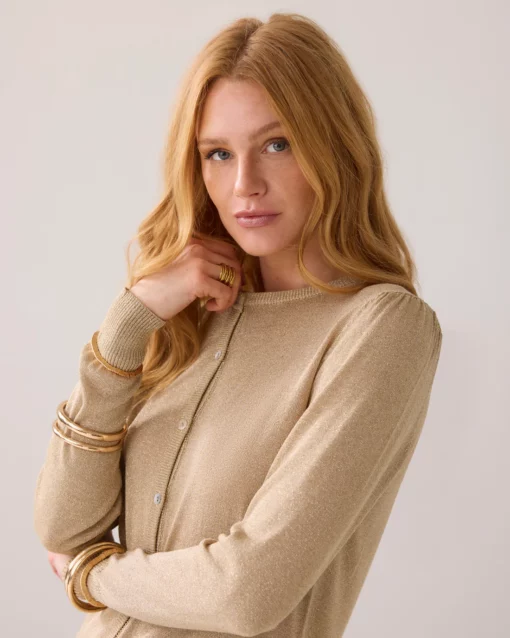 Summum OB 7s7919 cardigan lurex knit sesame - Afbeelding 3