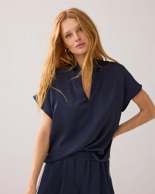 Summum 2s3324 Top sleeveless silky touch midnight blue - Afbeelding 3