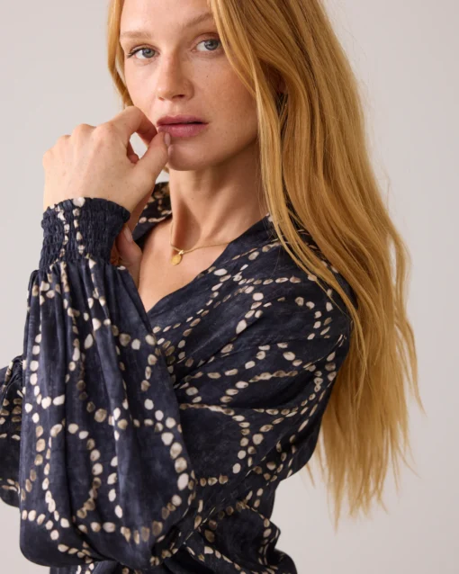 Summum 2s3341 Top all over print midnight blue - Afbeelding 3