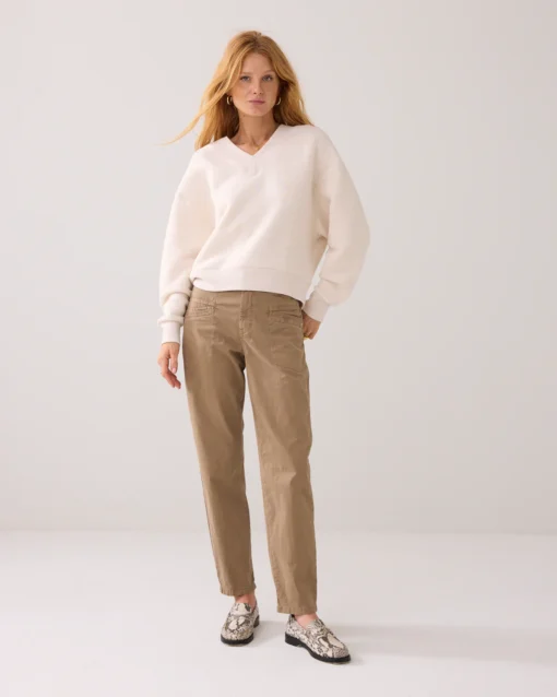 Summum  4s2852 Tapered aurora stretch twill funghi