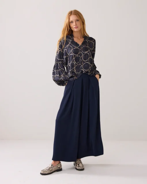 Summum 2s3341 Top all over print midnight blue