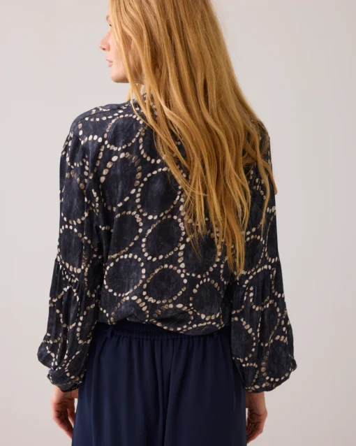 Summum 2s3341 Top all over print midnight blue - Afbeelding 4