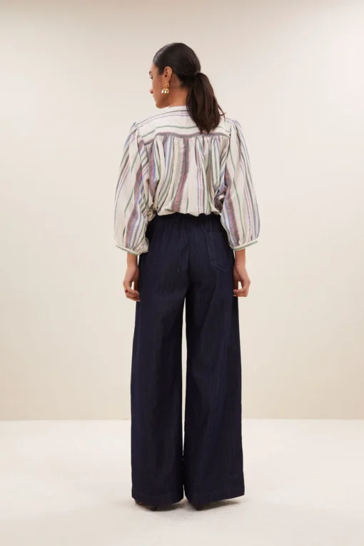 By-Bar Becky colored lurex blouse stripe - Afbeelding 4