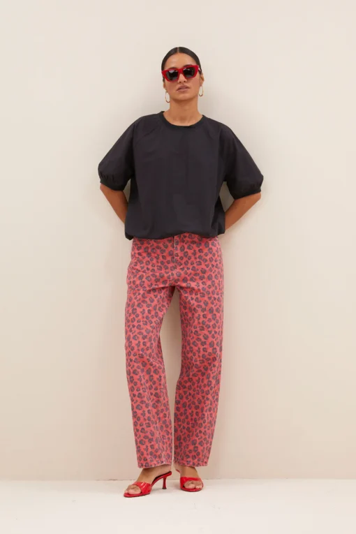 By-Bar Lew red cheetah pants - Afbeelding 3