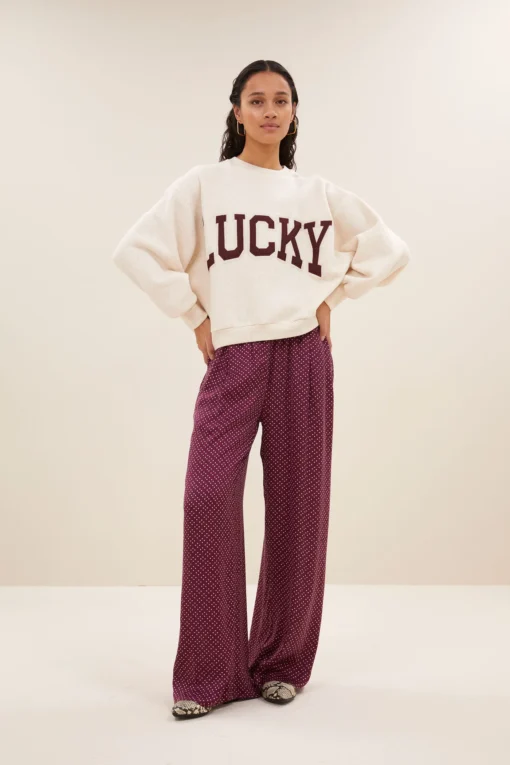 By-Bar Bibi patchwork sweater oyster melee