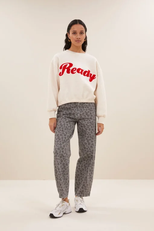 By-Bar Bodil ready sweater oyster melee - Afbeelding 5