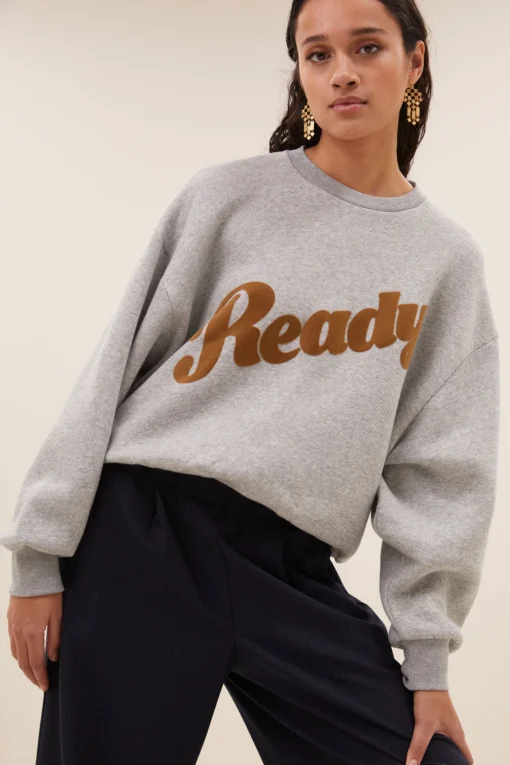 By-Bar Bibi ready sweater grey melee - Afbeelding 3